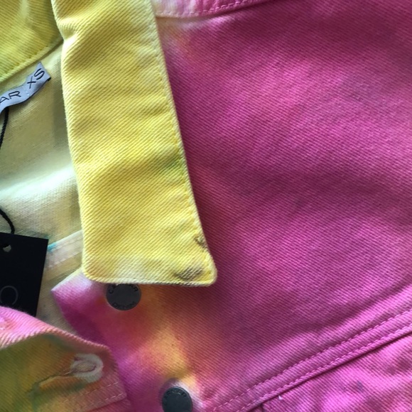 🌈LF CARMAR rainbow denim jacket NWT $248 XS - Picture 6 of 7